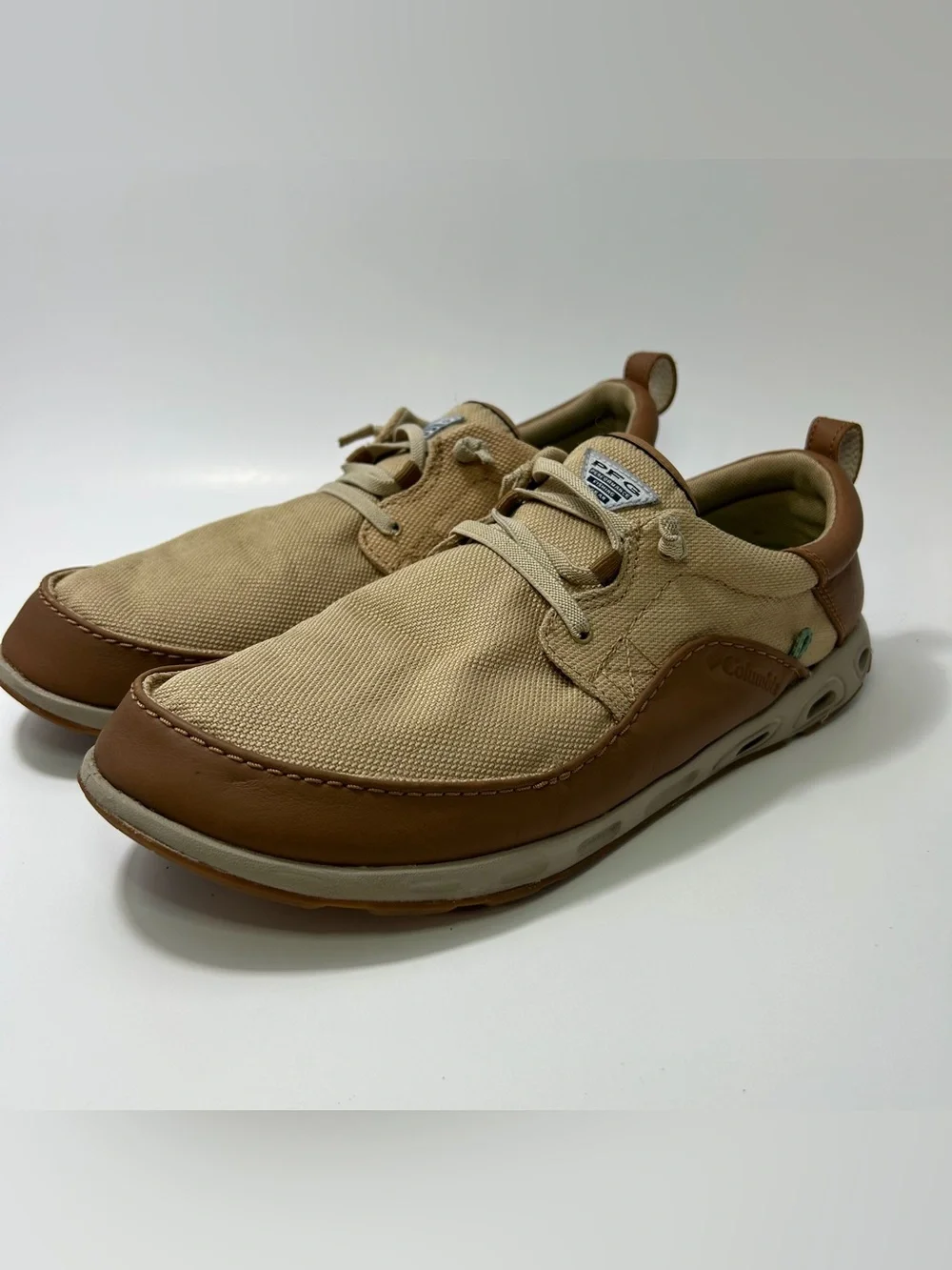 Columbia Men's PFG Bahama Vent Loco Relaxed III Boat Shoes Mens 11 Brown & Tan